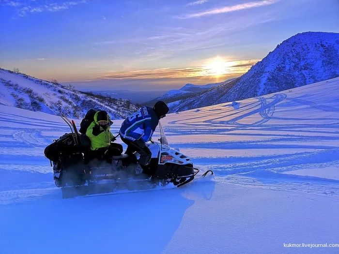 Subpolar Urals - My, Neroika, Ural, Circumpolar Urals, The mountains, dawn, Climbing, Snowmobile, The photo
