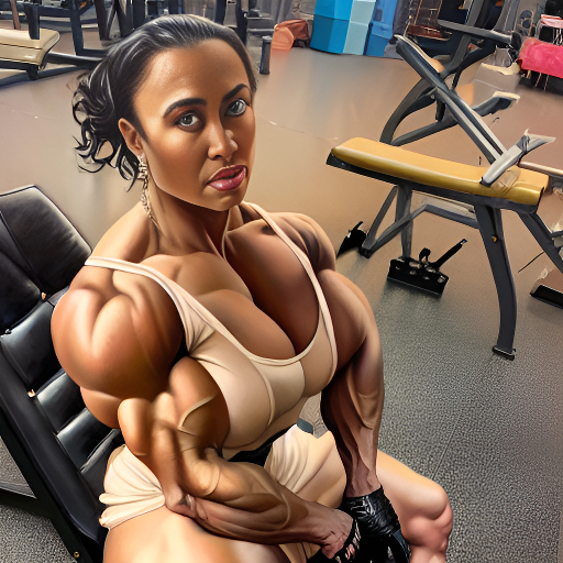 Experimental post #2, this time I generated images using the img2img method (by uploading references) - NSFW, Muscleart, Strong girl, Sleep-Sleep, Нейронные сети, Body-building, Bodybuilders, Longpost, Stable diffusion