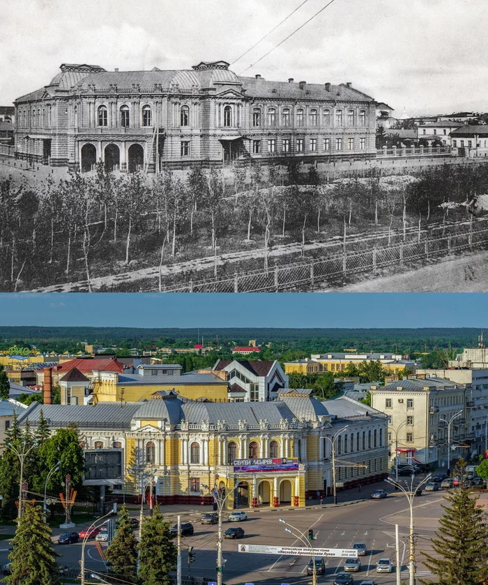 Tambov: before the revolution and today (comparison) - Tambov, Российская империя, Old photo, История России, It Was-It Was, Architecture, Architectural monument, Black and white photo, The Russia We Lost, Longpost, Past