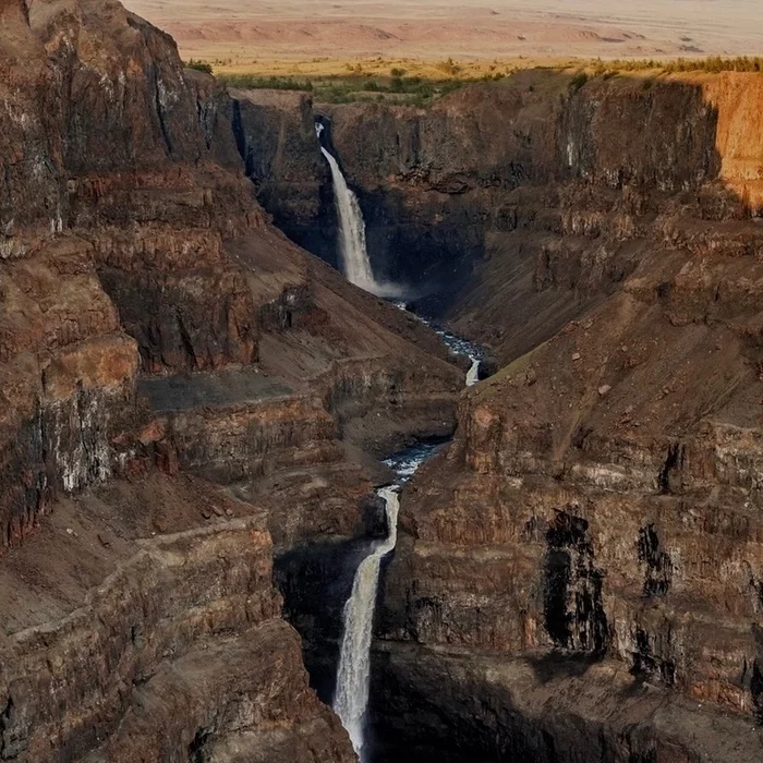 Waterfall Kandinsky - Waterfall, Siberia, PLATO PUTORANA, North, Arctic, The photo, Central Siberian Plateau