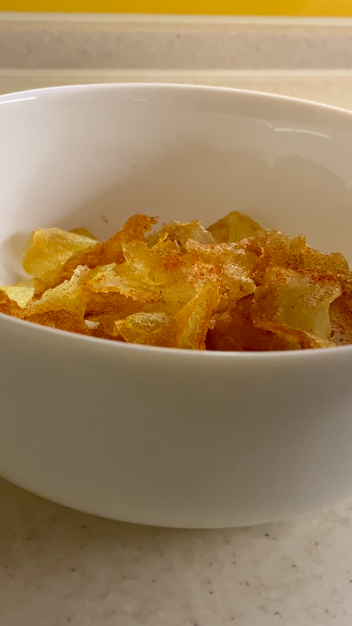 Homemade crispy chips for the movie - My, Recipe, Food, Preparation, Cooking, Crisps, Longpost, Snack