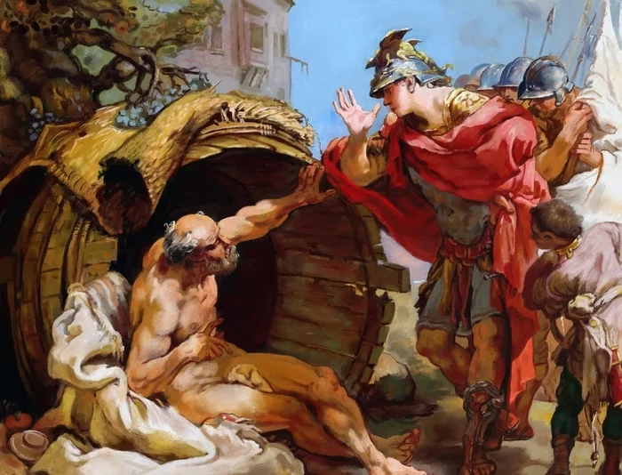 Diogenes ascetic and denied ancient Greece - Diogenes, Cynicism, Philosophy, Ancient Greece, Dog