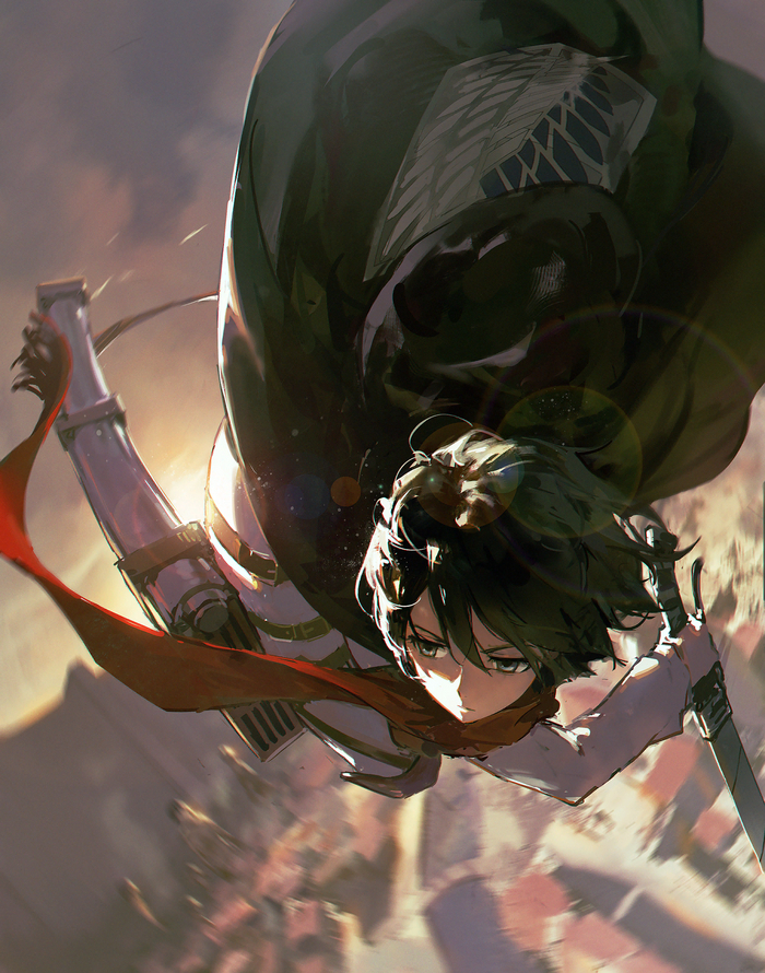  Attack on Titan, Mikasa Ackerman, Anime Art, 