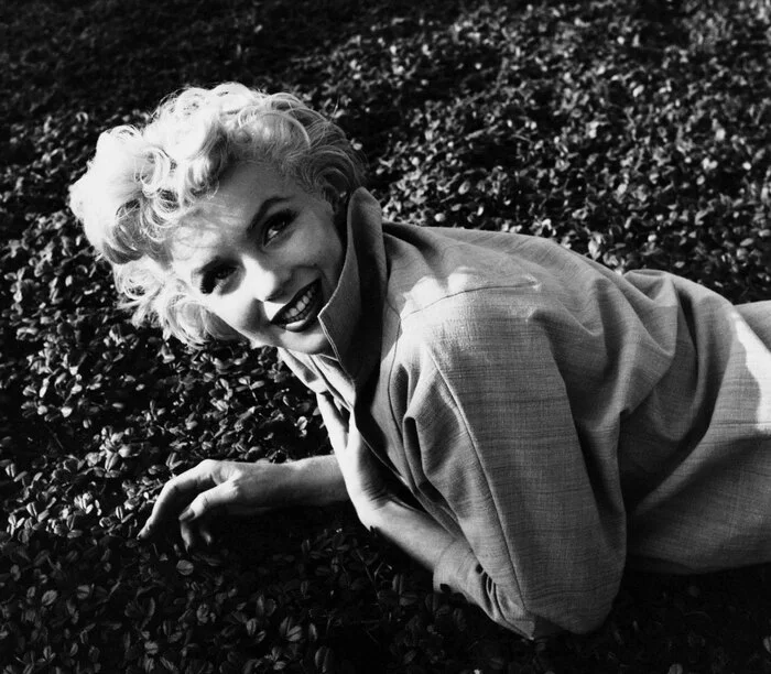 Marilyn Monroe - photographer Ted Baron (IV) Series Magnificent Marilyn 1091 part - Actors and actresses, Blonde, USA, Old photo, Girls, 1954, 50th, Celebrities, Black and white photo, Marilyn Monroe