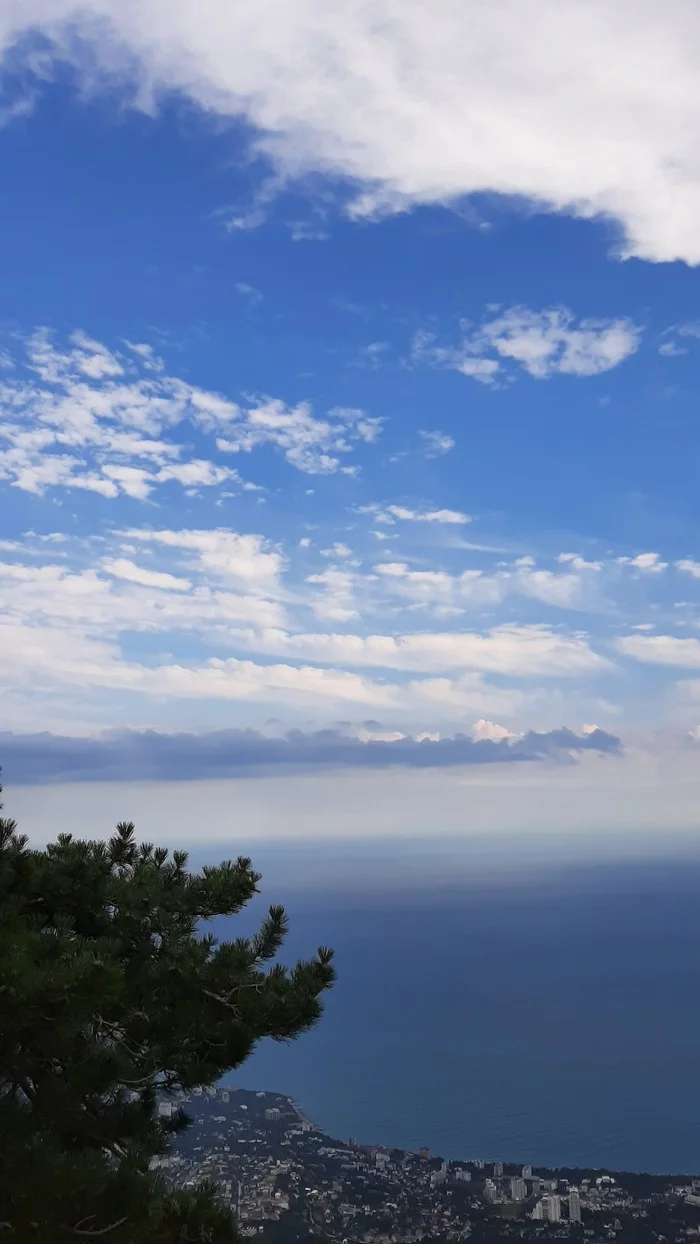 On Ai-Petri - My, Crimea, Ai-Petri, The mountains, Yalta, beauty, Nature, Sky, The photo, No filters, Longpost, Sea