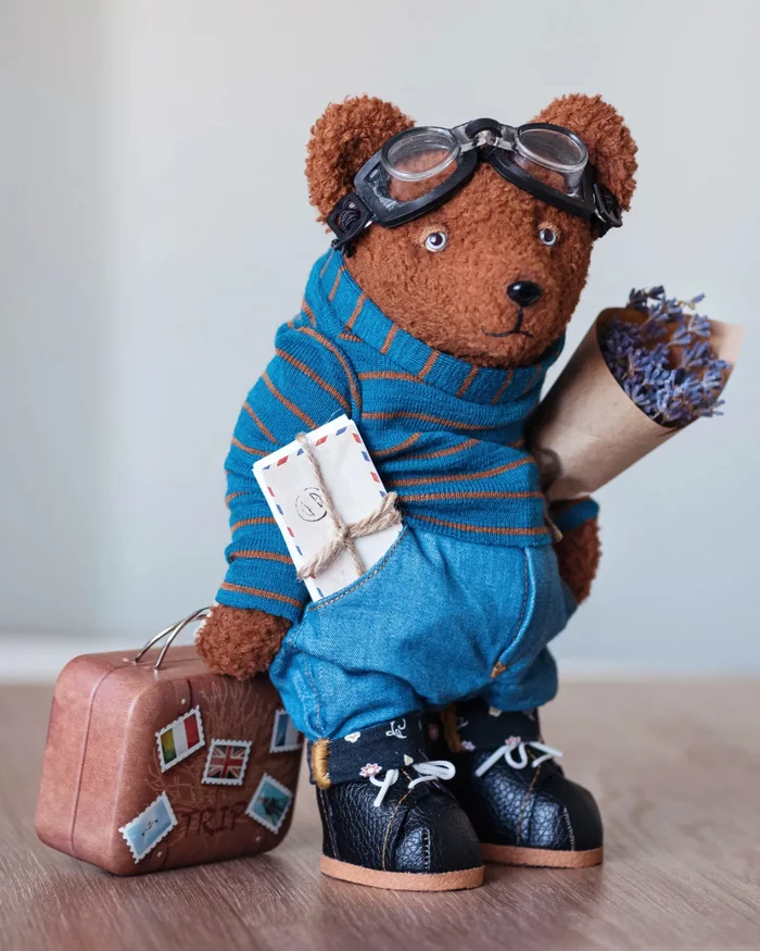 Bear Theodore - My, Toys, Sewing, Soft toy, Needlework, Teddy bear, Longpost