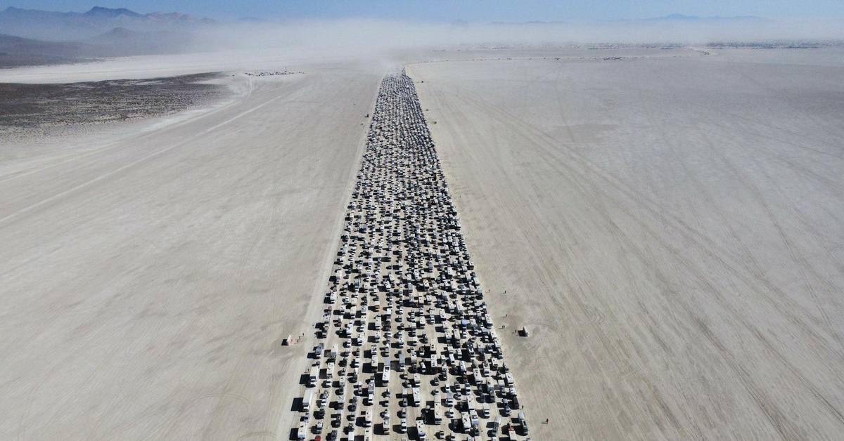 Sand storm burning man