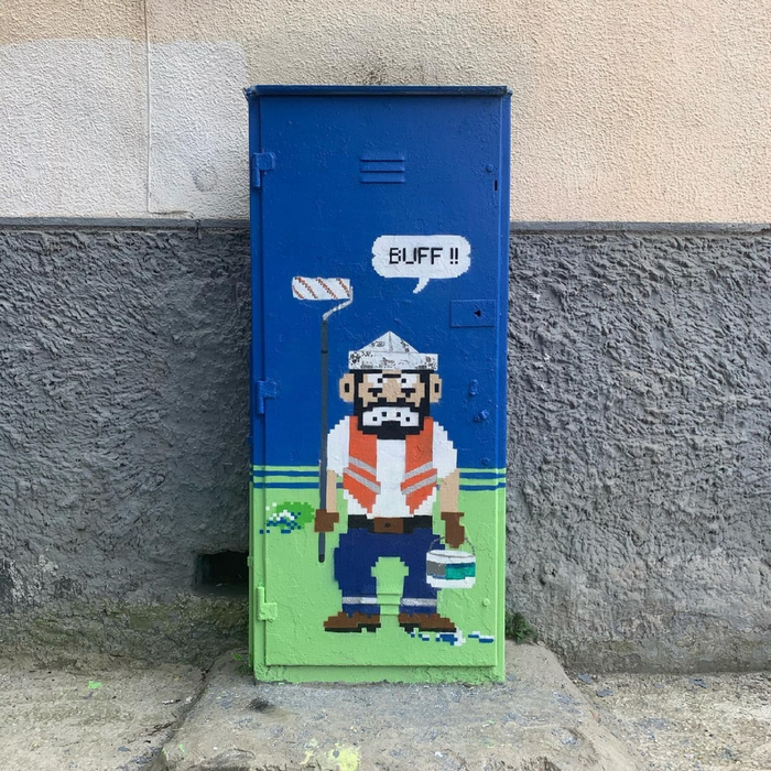 Игровой стрит-арт во Владимире Ретро-игры, Стрит-арт, Граффити, Длиннопост, Street Fighter, Город Владимир