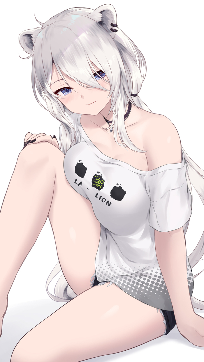 Shishiro Botan , Anime Art, , , Shishiro Botan, Hololive, Virtual YouTuber, , Animal Ears, Cait
