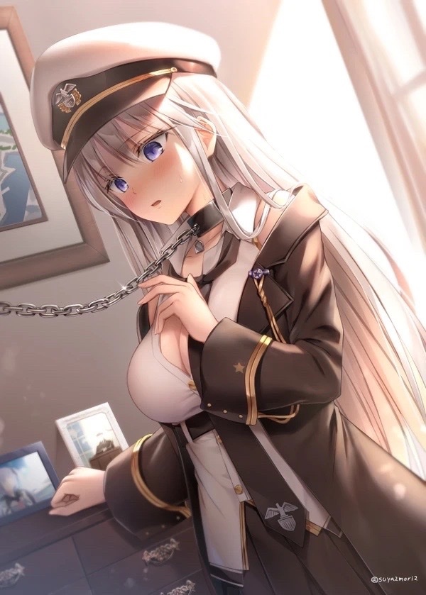 Ship on a leash)) - Anime, Anime art, Azur lane, Enterprise (Azur Lane)