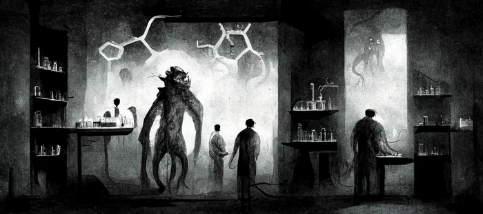 My introduction to Midjourney | Theme: monsters/laboratories - My, Neural Networks, Computer graphics, Midjourney, Monster, Virus, Laboratory, Longpost