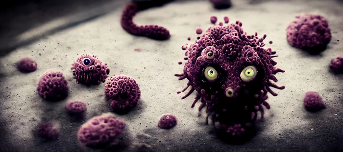 My introduction to Midjourney | Theme: monsters/laboratories - My, Neural Networks, Computer graphics, Midjourney, Monster, Virus, Laboratory, Longpost