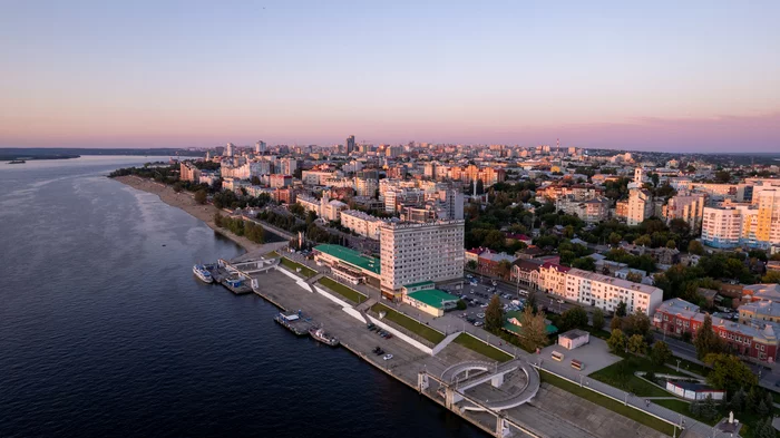 The first stage of the embankment in Samara - My, Samara, Volga river, Embankment, Sunset, Aerial photography, Quadcopter, Summer, Dji
