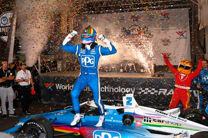 Джозеф Ньюгарден выигрывает пятый раз в Indycar в этом году Автоспорт, Гонки, Гонщики, Индикар, Видео, YouTube, Длиннопост