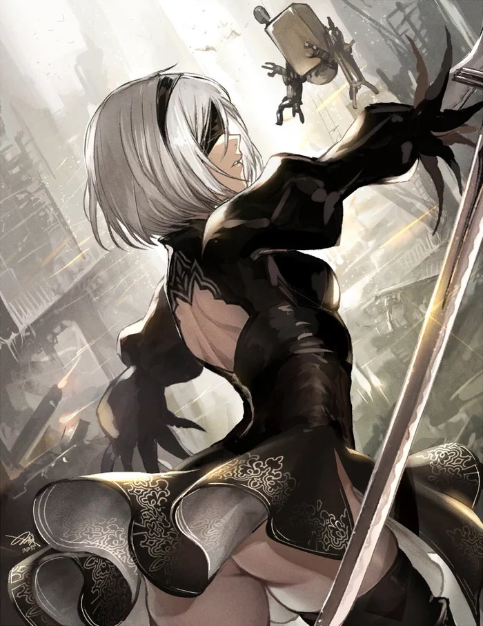 Yorha 2B - NIER Automata, Yorha unit No 2 type B, Art, Games