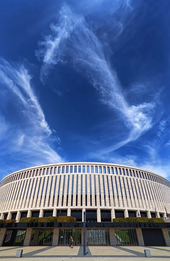 The sky over Krasnodar today - My, Sky, Mobile photography, Krasnodar, Krasnodar Stadium, Краснодарский Край