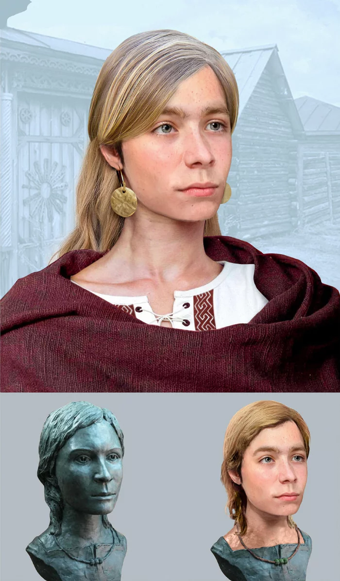 Anthropological and artistic reconstruction of the face of a girl from the Country of Cities of the Bronze Age - Story, Ancient world, Bronze Age, Russia, Arkaim, Longpost, Historical reconstruction