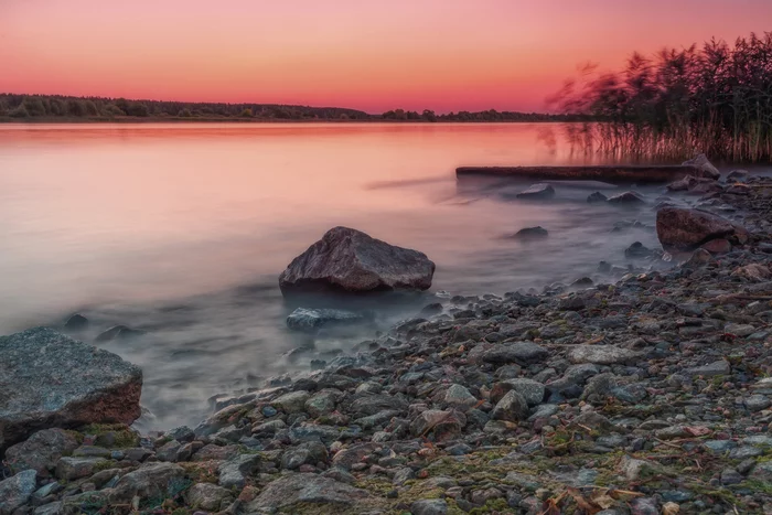 Bank of the Volga River - My, The photo, Sky, Nature, Autumn, Sunset, River, Shore, Volga river