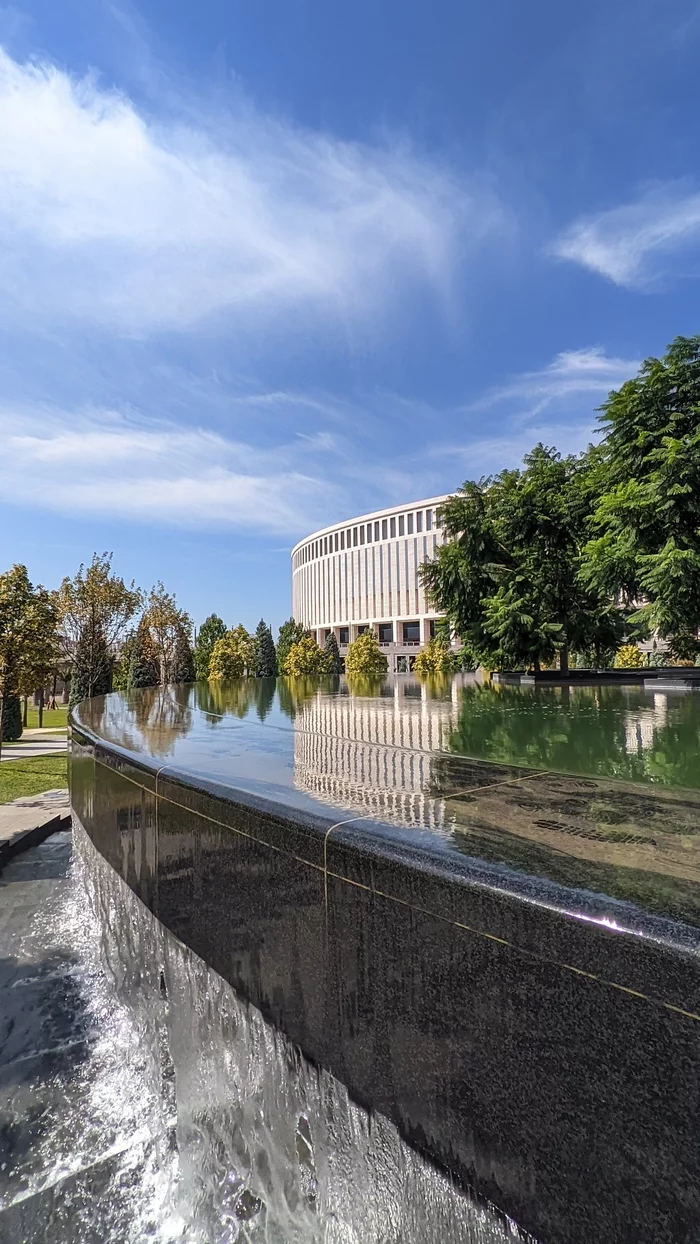 Infiniti waterfall - My, Galitsky Park, Krasnodar Stadium, Krasnodar Park, Краснодарский Край, Video, Vertical video, Longpost, Krasnodar