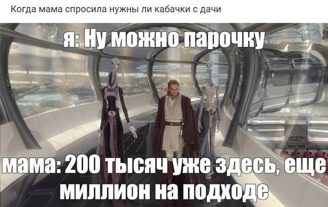 Мама и кабачки - Кабачок, Мама, Юмор, Star Wars, Картинка с текстом