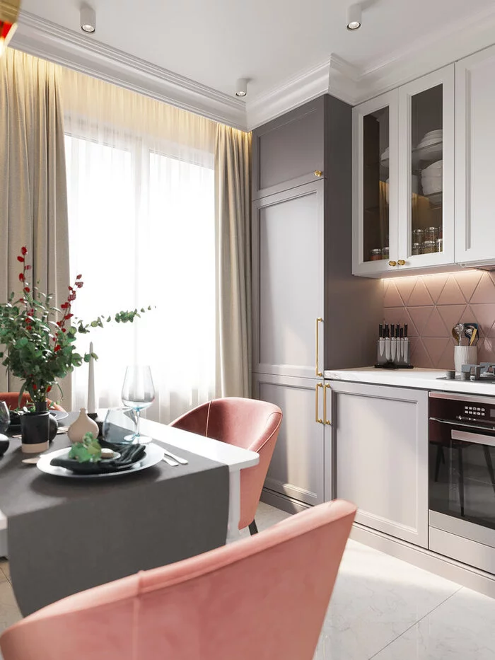 Cool project of a small apartment with a kitchen, living room and bedroom - Design, Designer, Interior Design, Designers from God, Interesting, Apartment, Repair, Longpost, Interior