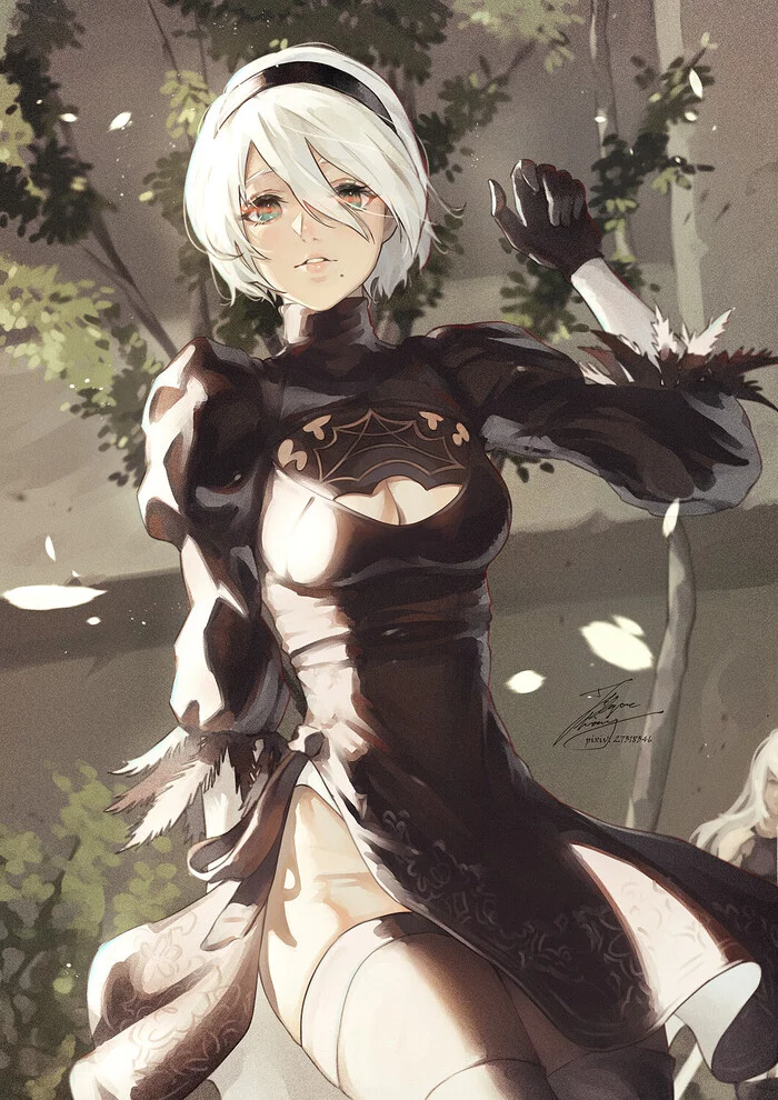 YoRHa No.2 Type B - Art, Artstation, Games, NIER Automata, Yorha unit No 2 type B, Anime art