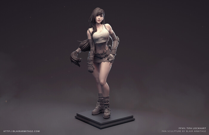   Tifa Lockhart , ArtStation, , Final Fantasy VII, Tifa Lockhart, , 3D, ,   