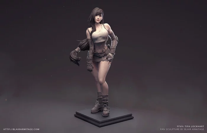 Продолжение поста «Tifa Lockhart» - Арт, Artstation, Игры, Final Fantasy VII, Tifa Lockhart, Девушки, Длиннопост, Ответ на пост, 3D