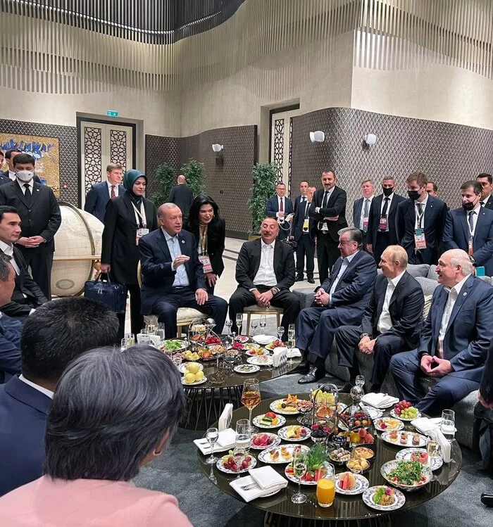 Met somehow... - Politics, Samarkand, Uzbekistan, The president, Recep Erdogan, Alexander Lukashenko, Emomali Rahmon, Aliyev, Vladimir Putin