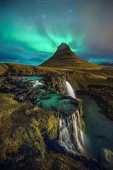 Kola Peninsula - Kola Peninsula, Polar Lights, North, Waterfall