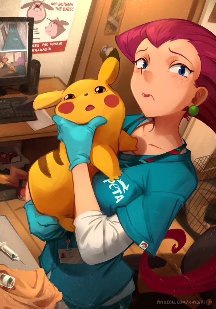 Pikachu on sleep - Pokemon, Khyleri, Art, Anime