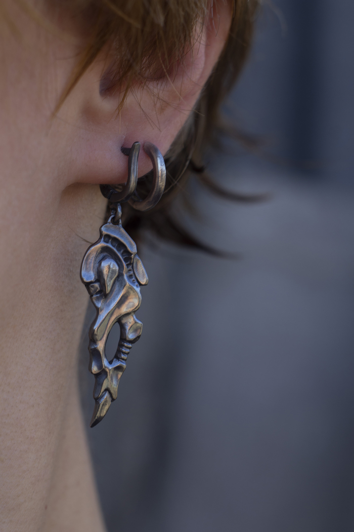 Серьги в стиле постапокалипсис Постапокалипсис, Литье металла, Ручная работа, Длиннопост