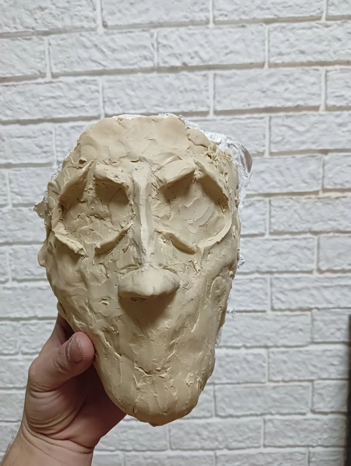 What are your guesses as to whose Slipknot mask this is? - My, Gypsum, Mask, With your own hands, Creation, Hobby, Longpost, Slipknot