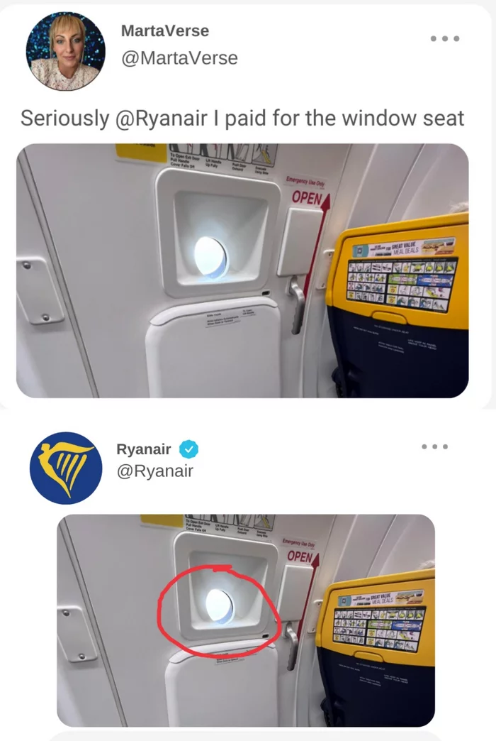 Seriously, Ryanair, I paid for a window seat. - Airplane, Window, Ryanair, Flight, The photo