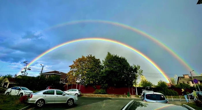 Double Rainbow - My, Rainbow, Double Rainbow, The photo, Sky