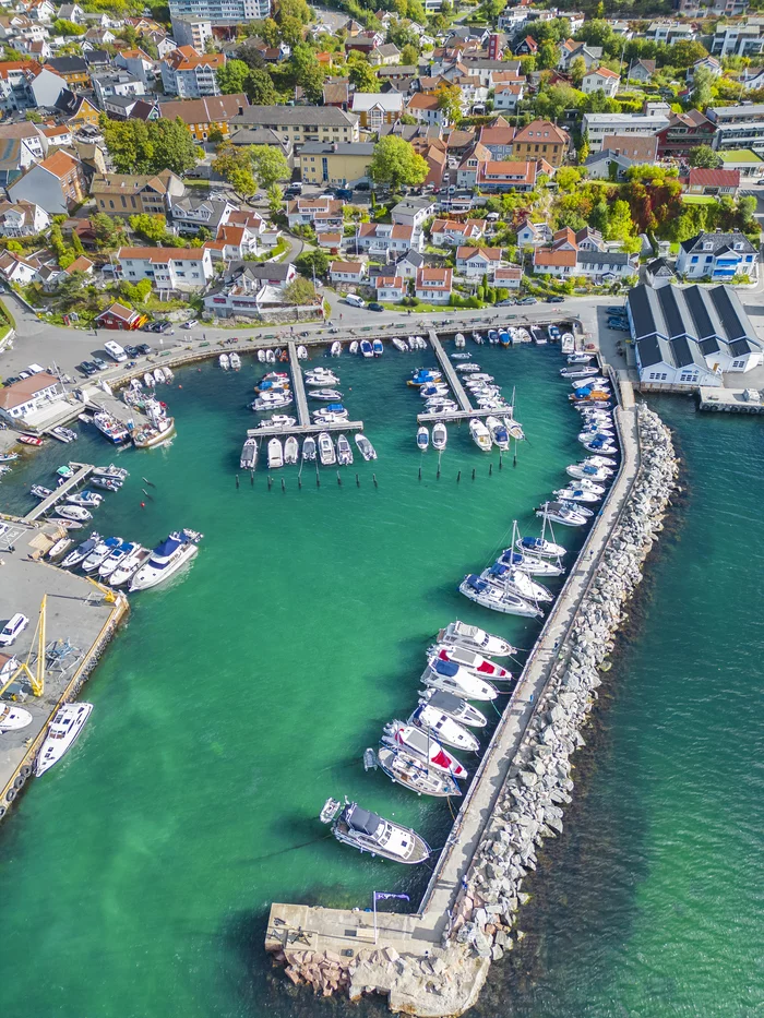 Drobak harbor, Norway - My, Norway, Drone, The photo, Dji, Quadcopter, Harbor, Aerial photography