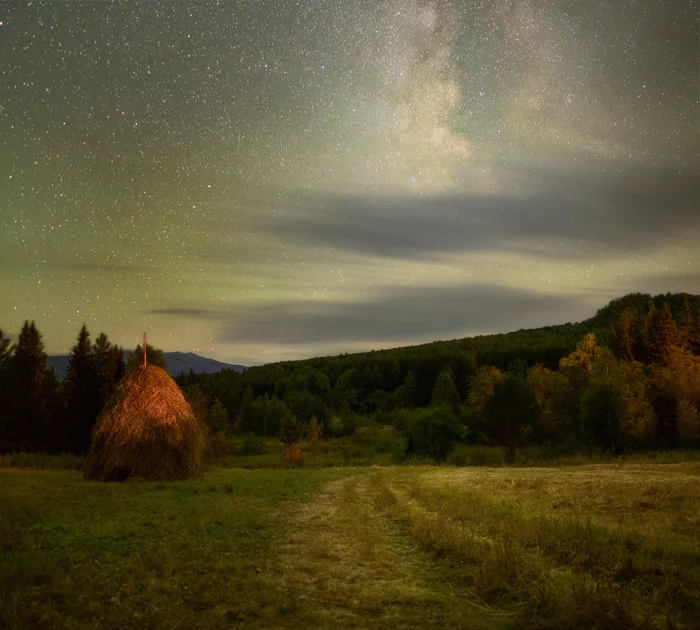 In the Zyuratkul National Park - My, Southern Urals, Ural, Zyuratkul, Night, Milky Way, Astrotracker, Bonfire, Autumn, The photo, Nikon