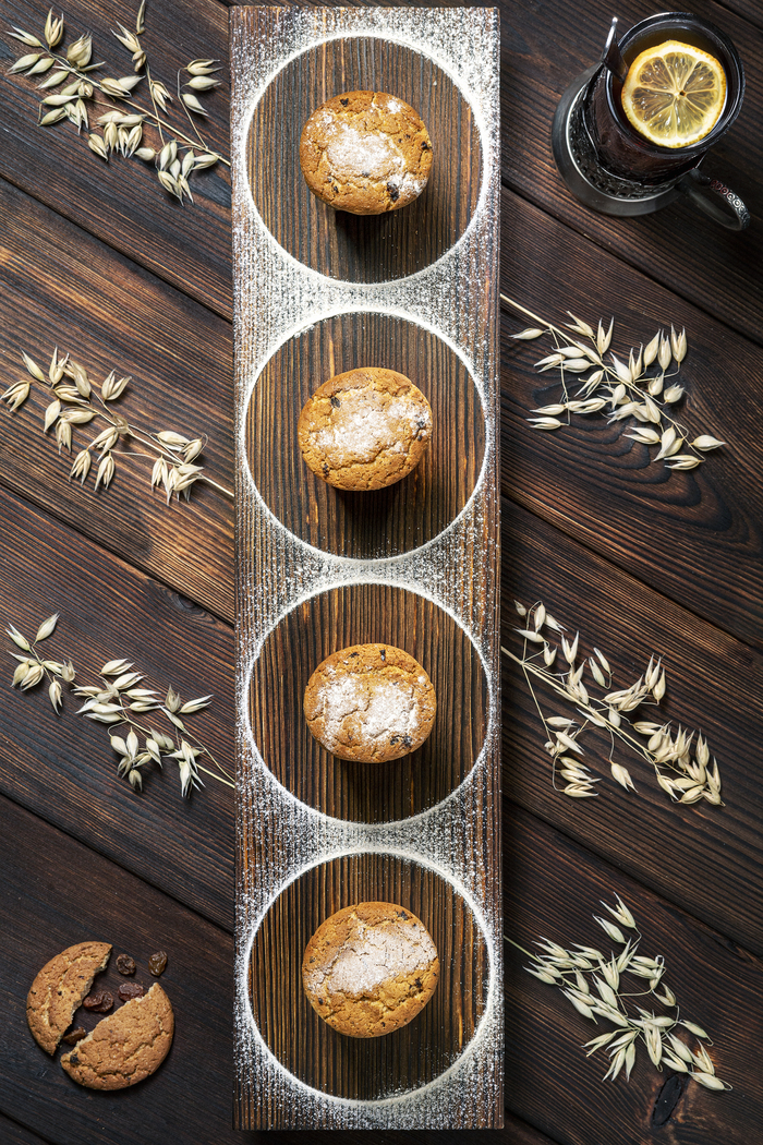 Чай с овсяным печеньем