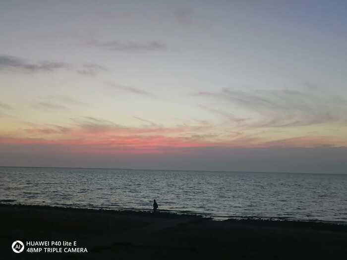 Sunset on the Sea of ??Azov - My, Sea, Azov sea, Primorsko-Akhtarsk, Sunset