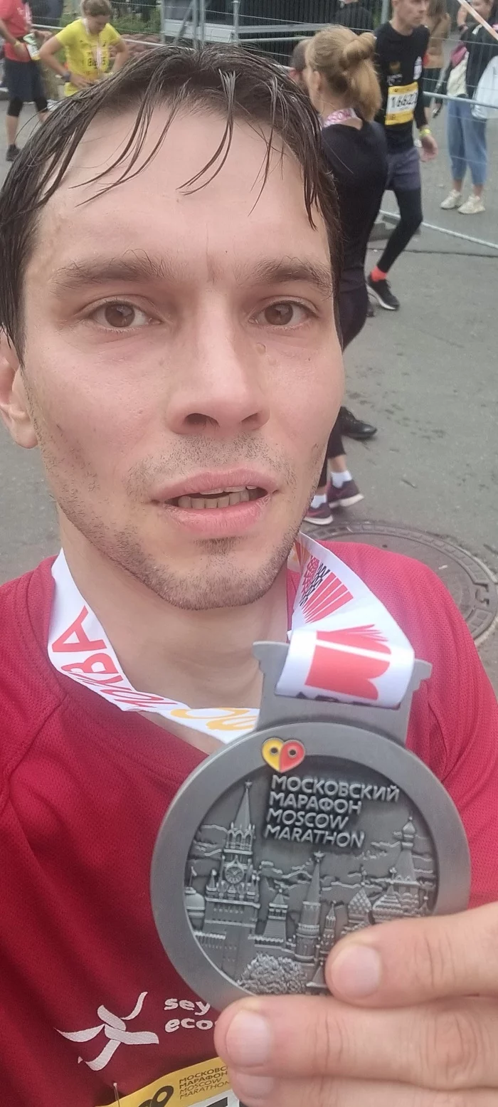 Marathon in 4 hours - My, Marathon, Moscow Marathon, Run, Moscow, Longpost