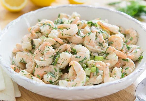 Salad with shrimps and dill - Preparation, Recipe, Cooking, Salad, Yummy