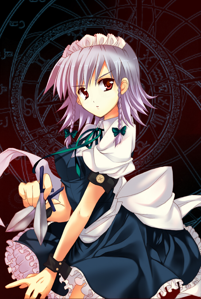 Maid with time skip))) - Anime, Anime art, Touhou, Longpost