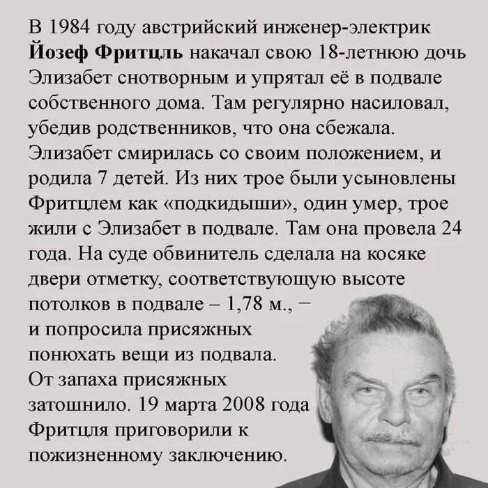 Человек, который смог... - Йозеф Фритцль, Подвал