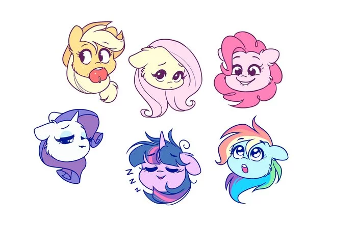 six manes - My little pony, PonyArt, Mane 6, Katputze