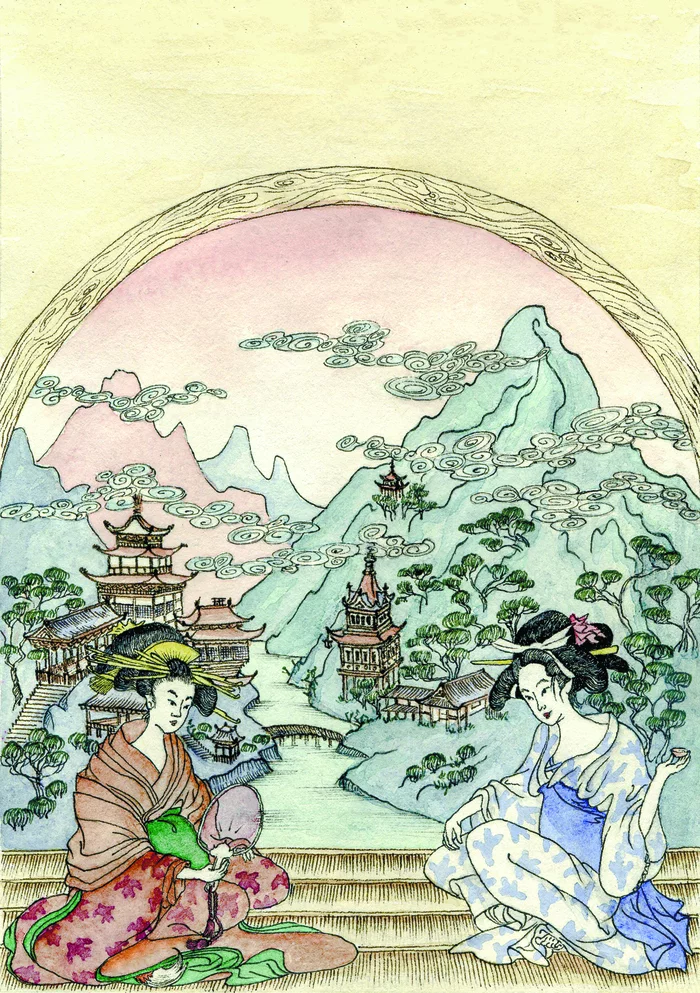 Mr. Chu's Tea House (Alexandra Khokhlova and Dmitry Orlov) - My, Author's story, Story, Fantastic story, Tea ceremony, Tea, Fantasy, Tea House, Funny, Humor, Story, Longpost, Text, Harem