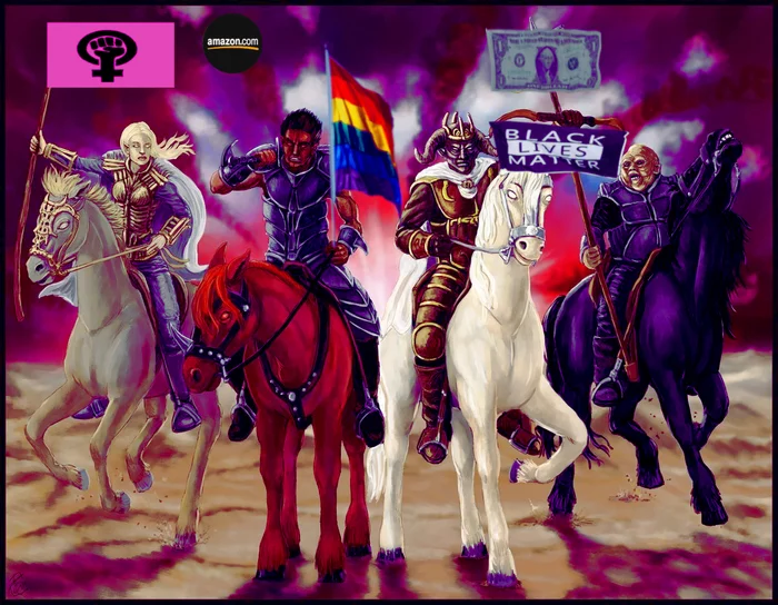Riders of the 21st century - Horsemen of the Apocalypse, Modernity, End of the world, Humor, Fashion what are you doing, Strange humor, Sad humor