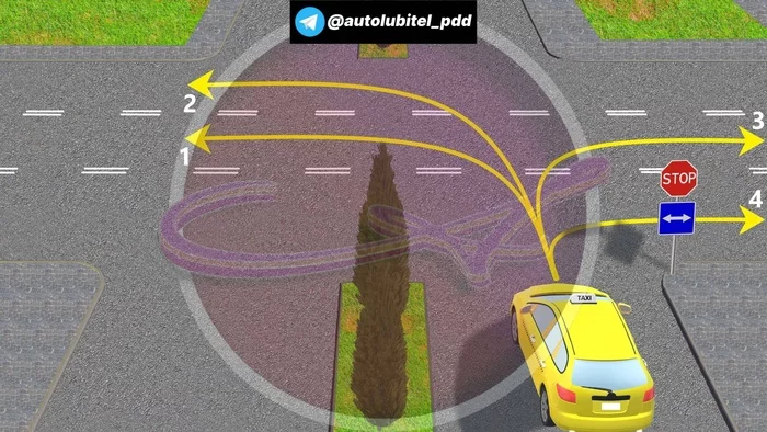 Which of the trajectories is allowed to turn? - My, Traffic rules, Driver, Traffic police, Motorists, Auto, Longpost