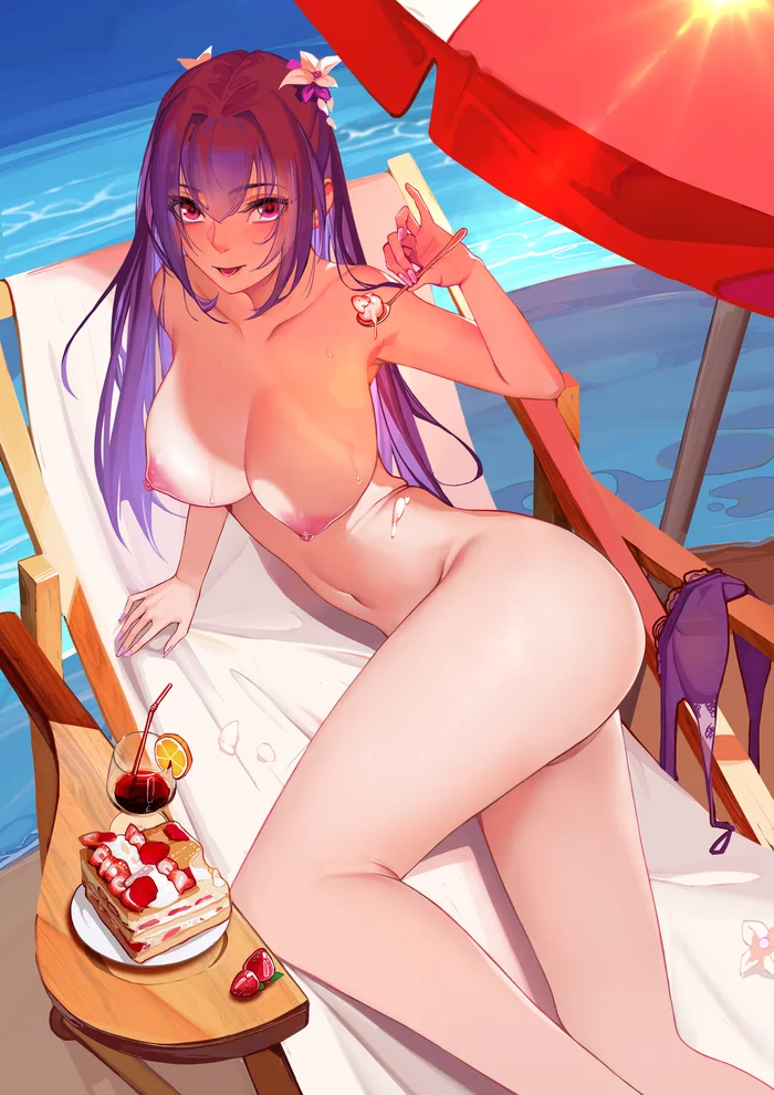 Anime art - NSFW, Anime art, Anime, Erotic, Hand-drawn erotica, Fate grand order, Scathach