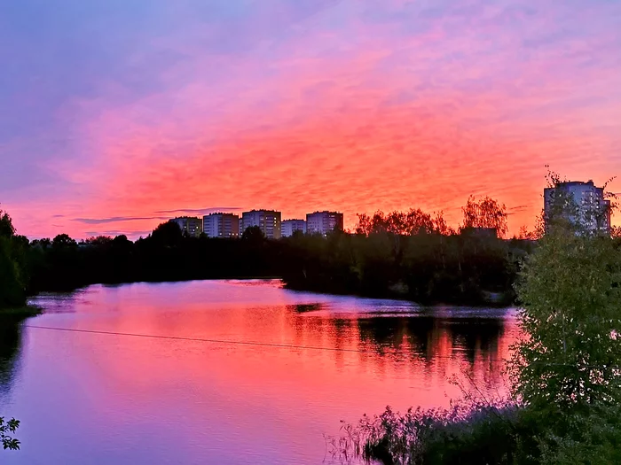 Sunset over Sormovsky Park - My, Nizhny Novgorod, Sormovsky Park, Sunset, The photo