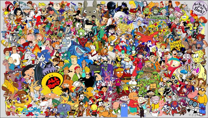 Cartoon characters of the 2000s - Animated series, Cartoons, Animation, Characters (edit), Pixel Art, Nostalgia